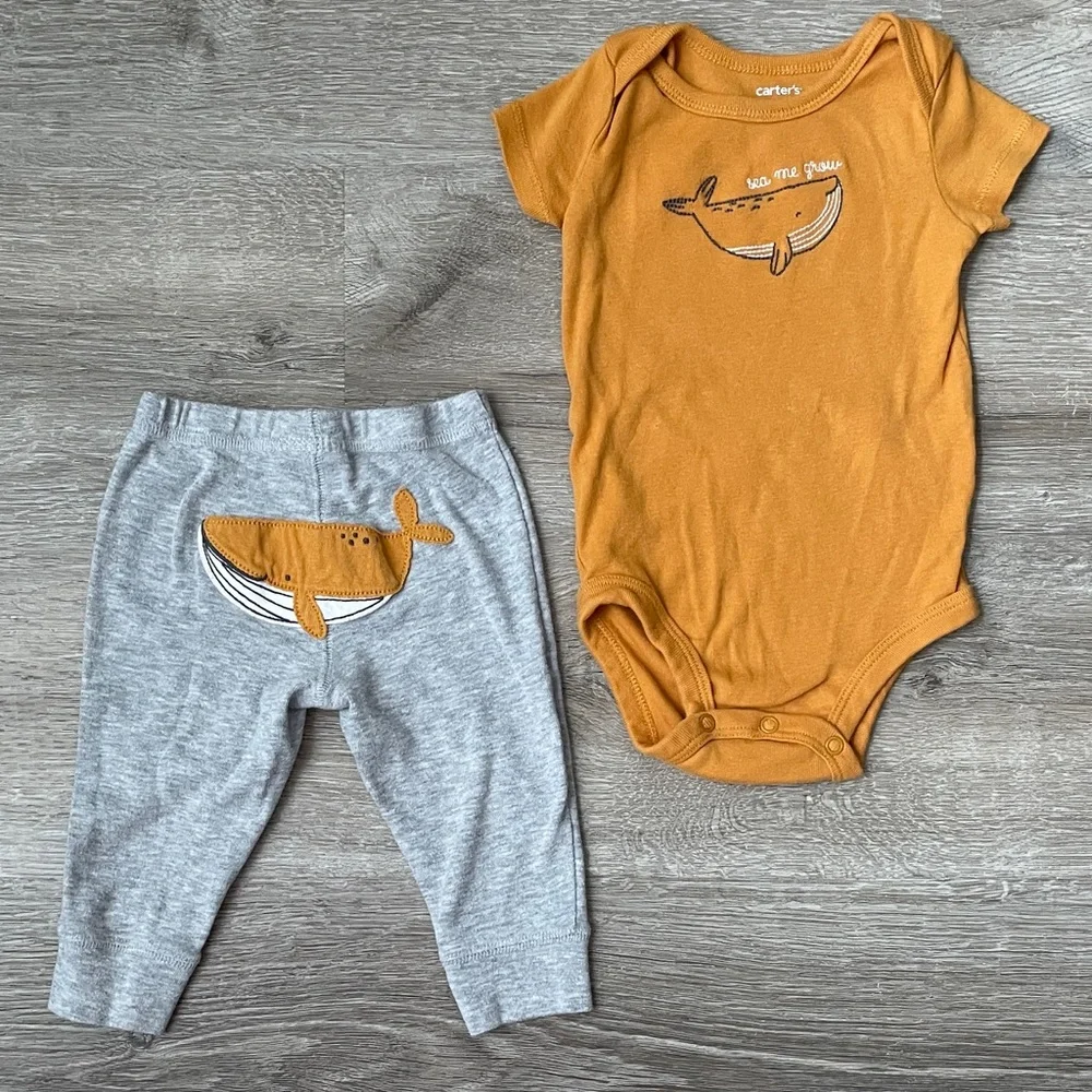 Carter’s Sea Me Grow 3 piece set size 6 months